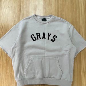 Fear of God Grays Short Sleeve Crew Sweater Cut Off Sleeves Medium